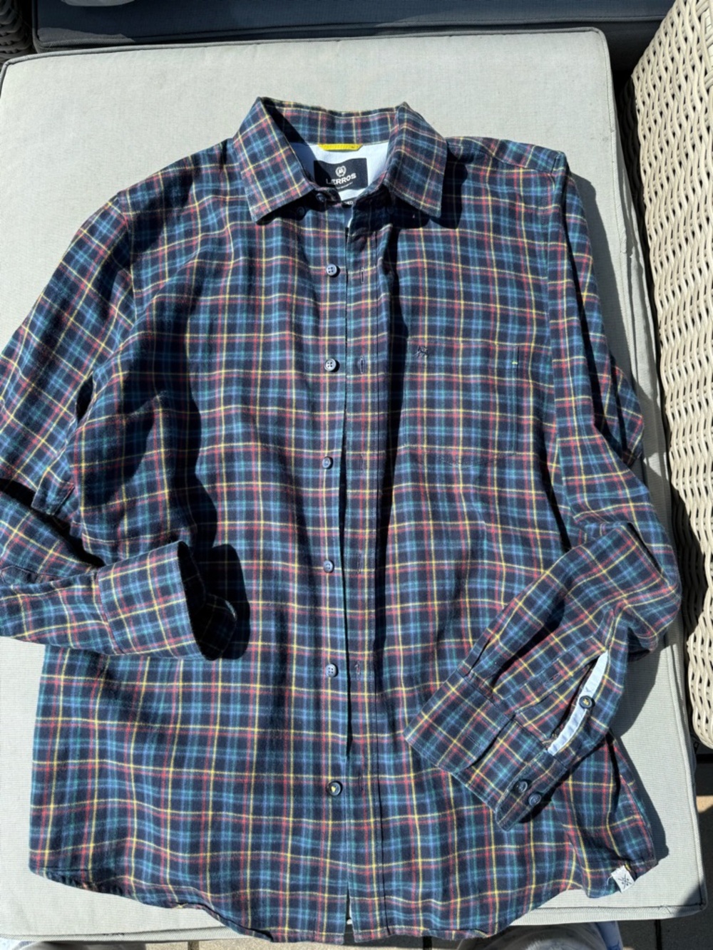 Lerros Men's Classic Plaid Button-Down Shirt - Navy Multi